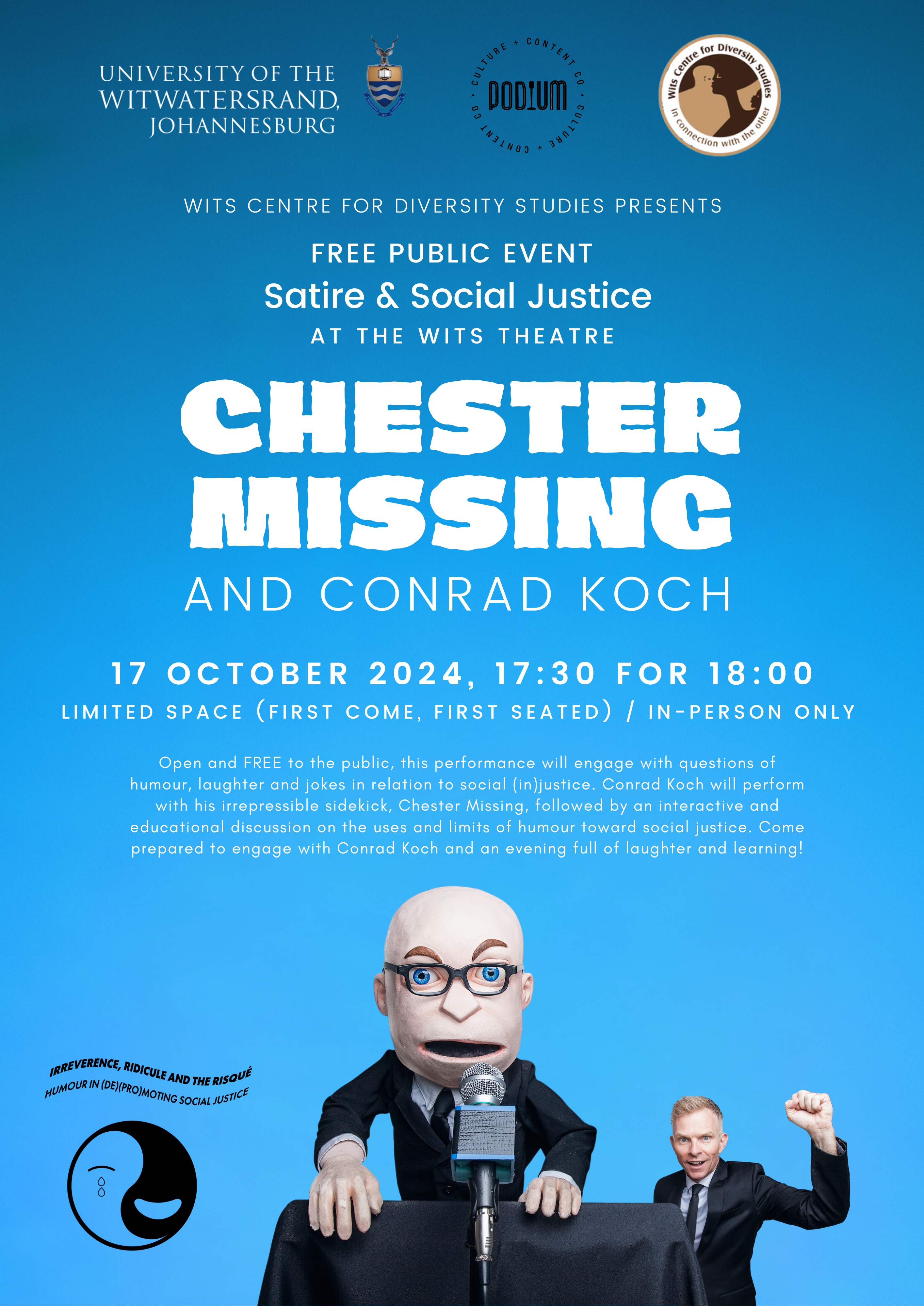 Satire & Social Justice with Chester Missing and Conrad Koch